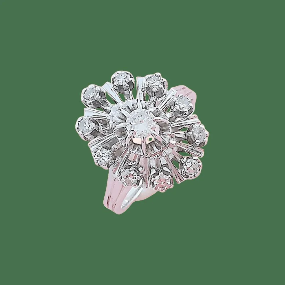 Bague Vintage Diamants Or gris