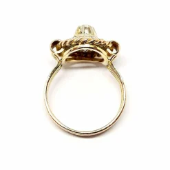 Bague vintage diamants or jaune