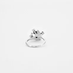 Bague vintage diamants or blanc