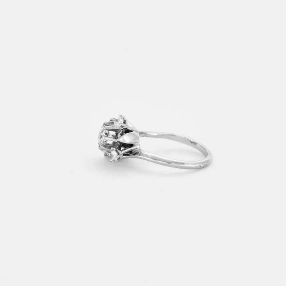 Bague vintage diamants or blanc