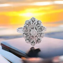 Bague Vintage Diamants Or gris