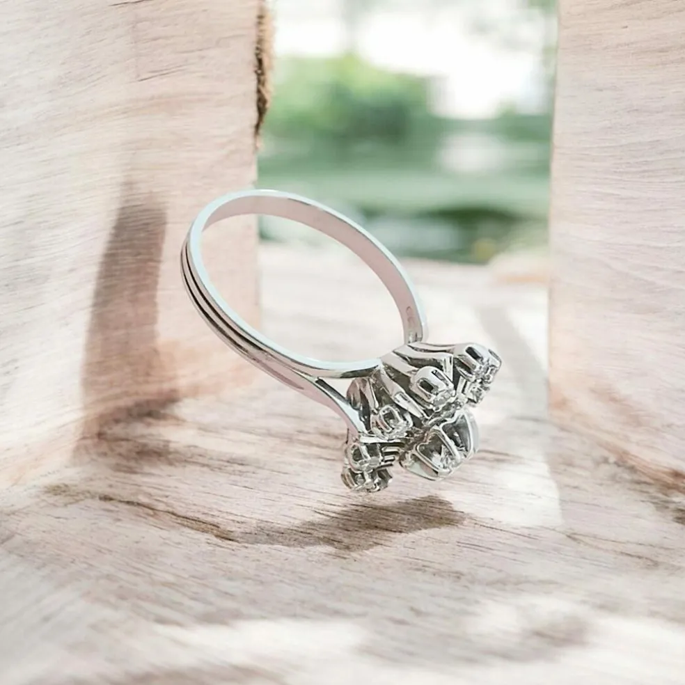 Bague Vintage Diamants Or gris
