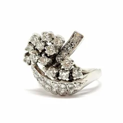 Bague vintage diamants platine