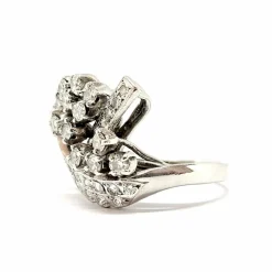 Bague vintage diamants platine