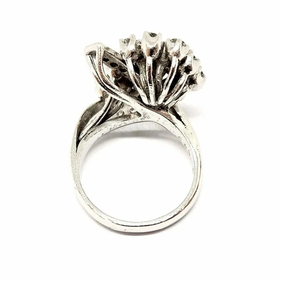 Bague vintage diamants platine