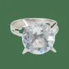 Bague vintage en or blanc et Aigue marine