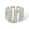 Bague vintage en or blanc et diamants