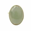 Bague vintage en or jaune et cabochon de Jade