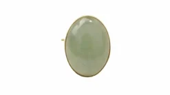 Bague vintage en or jaune et cabochon de Jade