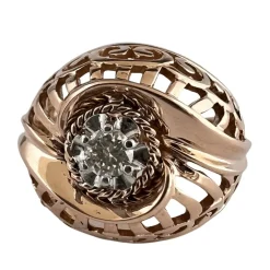 Bague Vintage en Or Jaune, Diamant