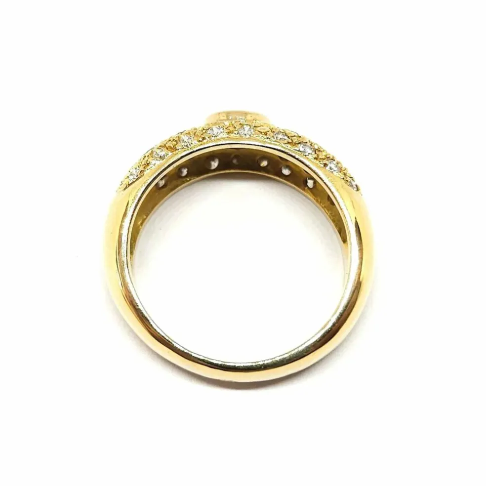 Bague vintage en Or jaune, rubis & diamants