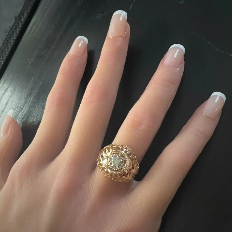 Bague Vintage en Or Jaune, Diamant