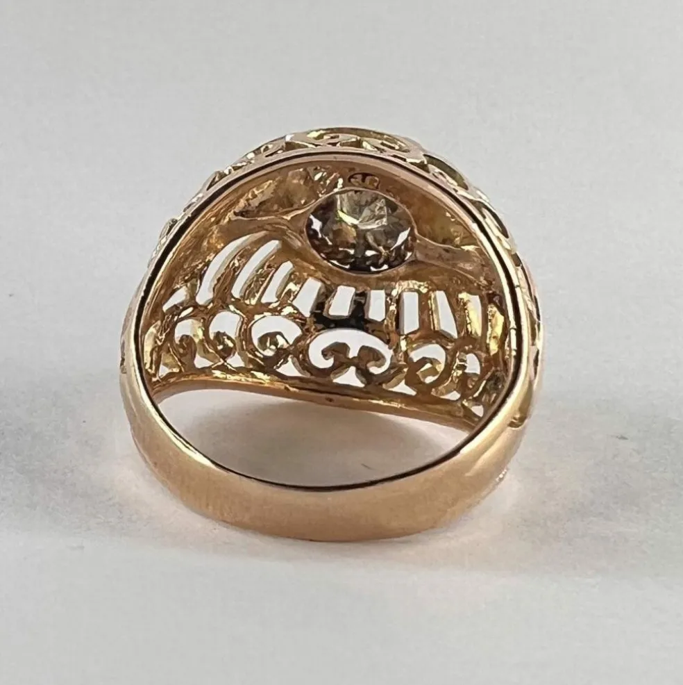 Bague Vintage en Or Jaune, Diamant