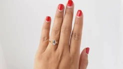 Bague vintage en Or jaune et aigue marine
