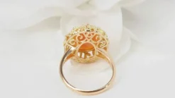 Bague vintage en or jaune et camée