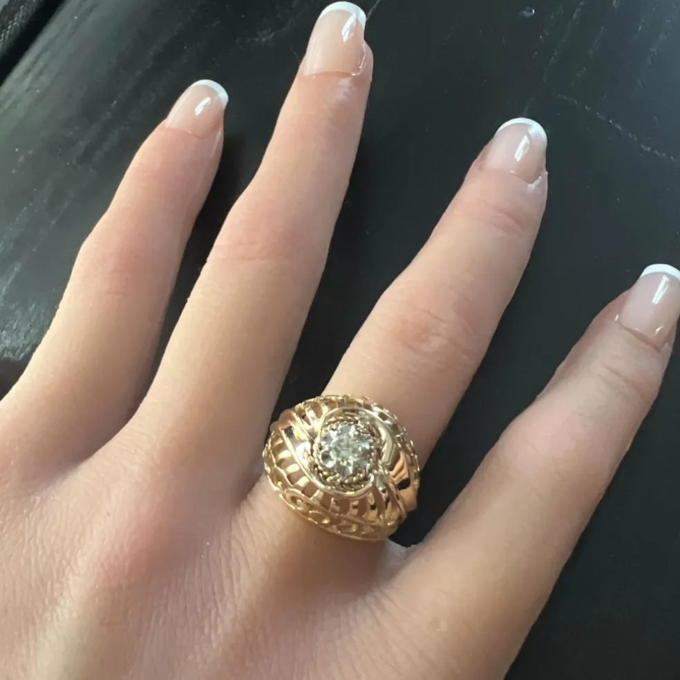 Bague Vintage en Or Jaune, Diamant