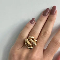 Bague vintage en or rose