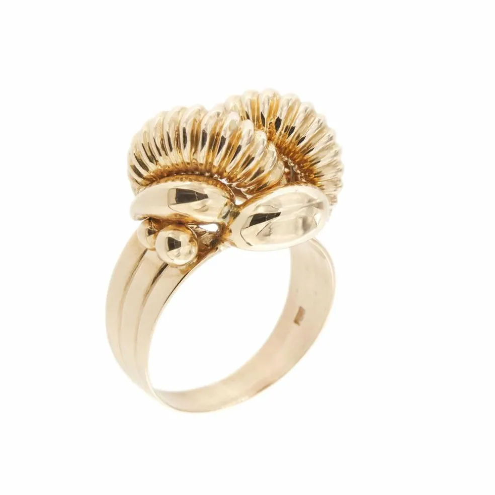 Bague vintage en or rose