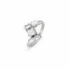 Bague Vintage en platine avec diamants