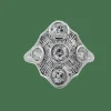 Bague vintage en platine et diamants