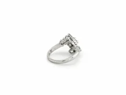 Bague Vintage en platine avec diamants