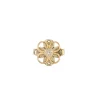 Bague vintage fleur diamants or jaune et blanc
