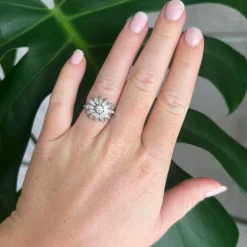Bague Vintage Fleur Or 18 carats et Diamants