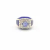 Bague vintage huit-huit saphirs et diamants
