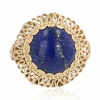 Bague vintage lapis lazuli et or
