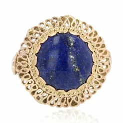 Bague vintage lapis lazuli et or