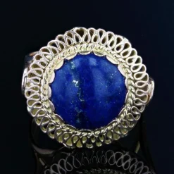 Bague vintage lapis lazuli et or