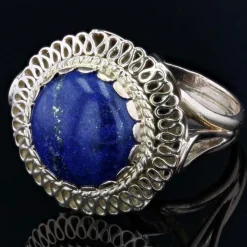 Bague vintage lapis lazuli et or