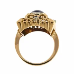 Bague vintage lapis-lazuli et saphirs