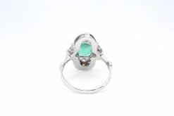 Bague Vintage émeraude & diamants