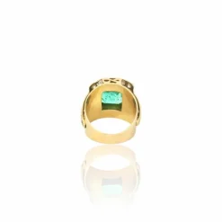 Bague vintage émeraude colombienne