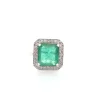 Bague vintage émeraude de 5,64cts