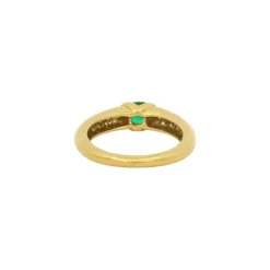Bague vintage émeraude et diamant