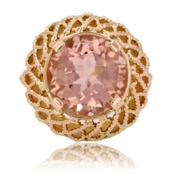 Bague vintage morganite et or