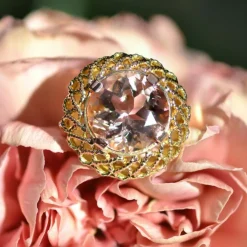 Bague vintage morganite et or