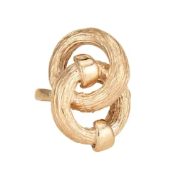 Bague Vintage Noeud Infini des Années 70 Or Jaune