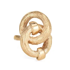 Bague Vintage Noeud Infini des Années 70 Or Jaune