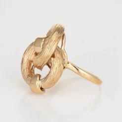Bague Vintage Noeud Infini des Années 70 Or Jaune