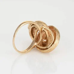 Bague Vintage Noeud Infini des Années 70 Or Jaune