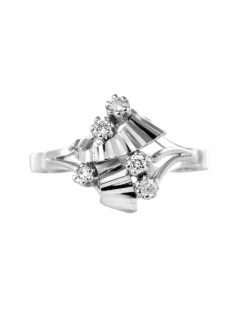 Bague vintage or blanc diamants