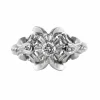 Bague vintage or blanc diamants
