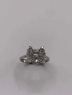 Bague vintage or blanc diamants
