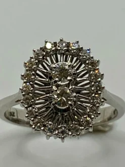 Bague vintage Or blanc Diamants