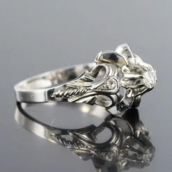 Bague vintage or blanc diamants