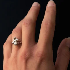 Bague vintage or blanc diamants