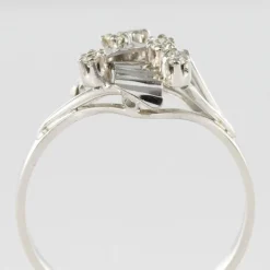 Bague vintage or blanc diamants